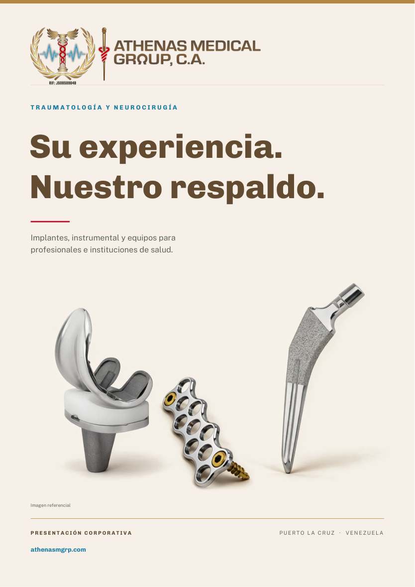 Portada del brochure corporativo de Athenas Medical Group