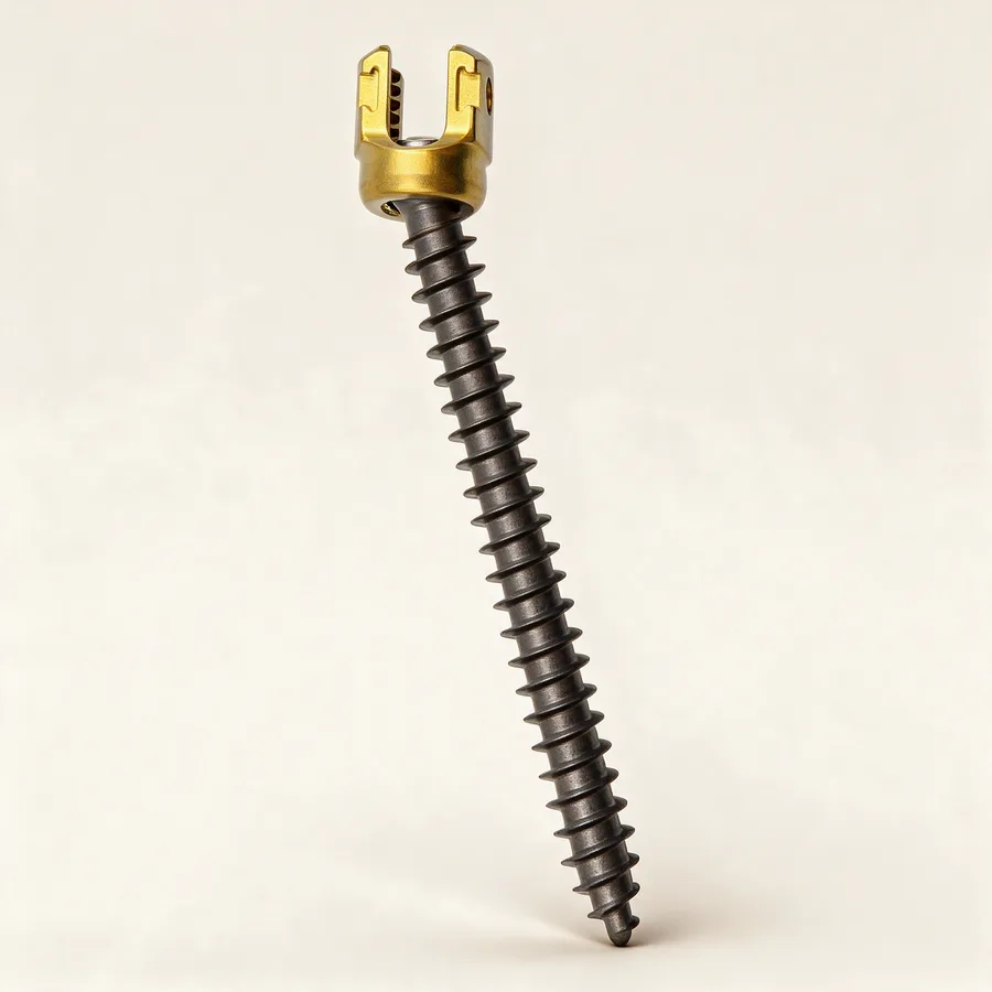 Tornillo pedicular ilíaco de 5,5 mm. Imagen referencial.